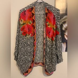 Anthropologie Frances Floral Cocoon Kimono - USED - ONE SIZE